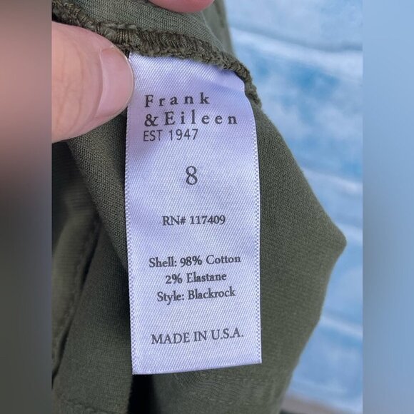 Frank & Eileen Blackrock, The Italian Utility Pant, Green size 8 - Picture 12 of 15